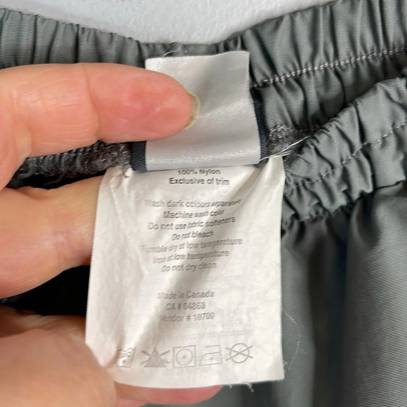 MEC Mens Mountain Equipment Co-op Nylon Wind Pants Grey Elastic Drawstring L - Picture 10 of 12